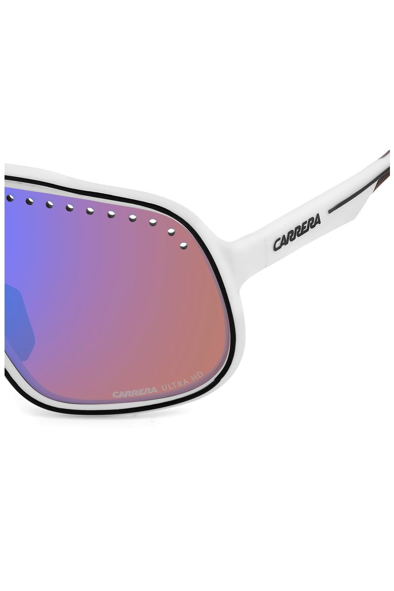 C Sport 99mm Mask Shield Sunglasses, Alternate, color, MATTE WHITE/ BLUE ML HC