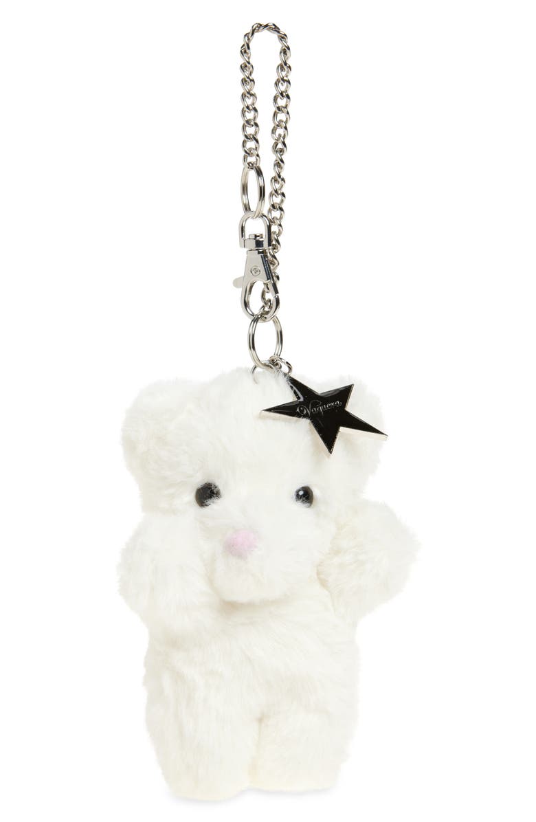 Vaquera Plush Teddy Bear Key Chain, Main, color, Cream 1