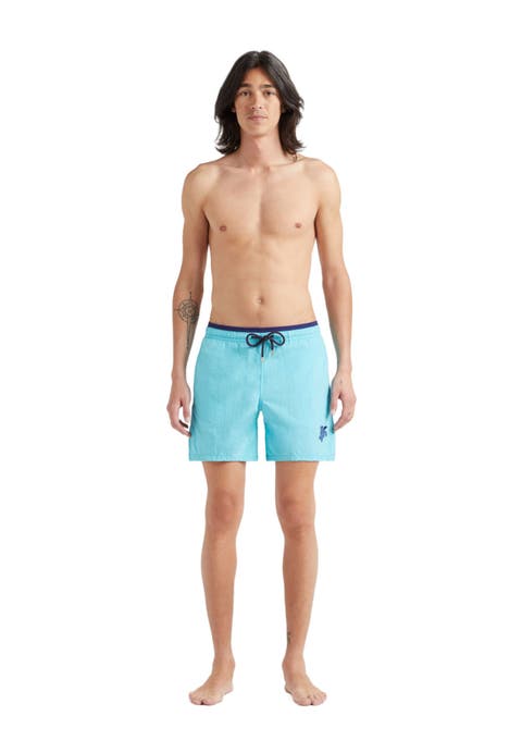 Men's Solid Bicolor Swim Shorts