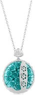 SIMONA Sterling Silver Venetian Murano Glass Pendant Necklace