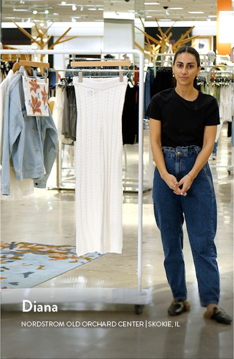 Elektra Sheer Open Knit Cover-Up Pants, sales video thumbnail