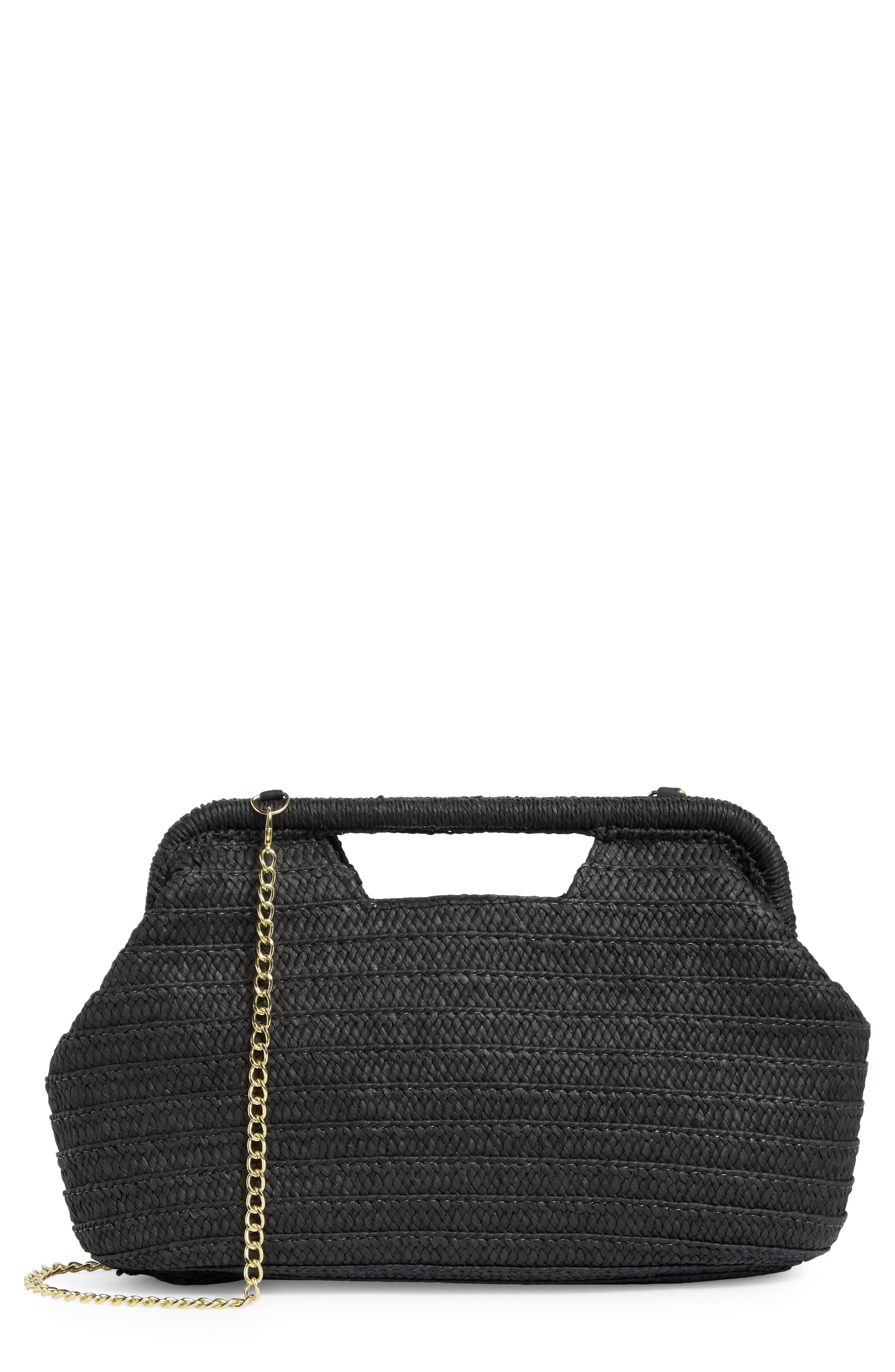 Collection XIIX Cutout Handle Straw Clutch