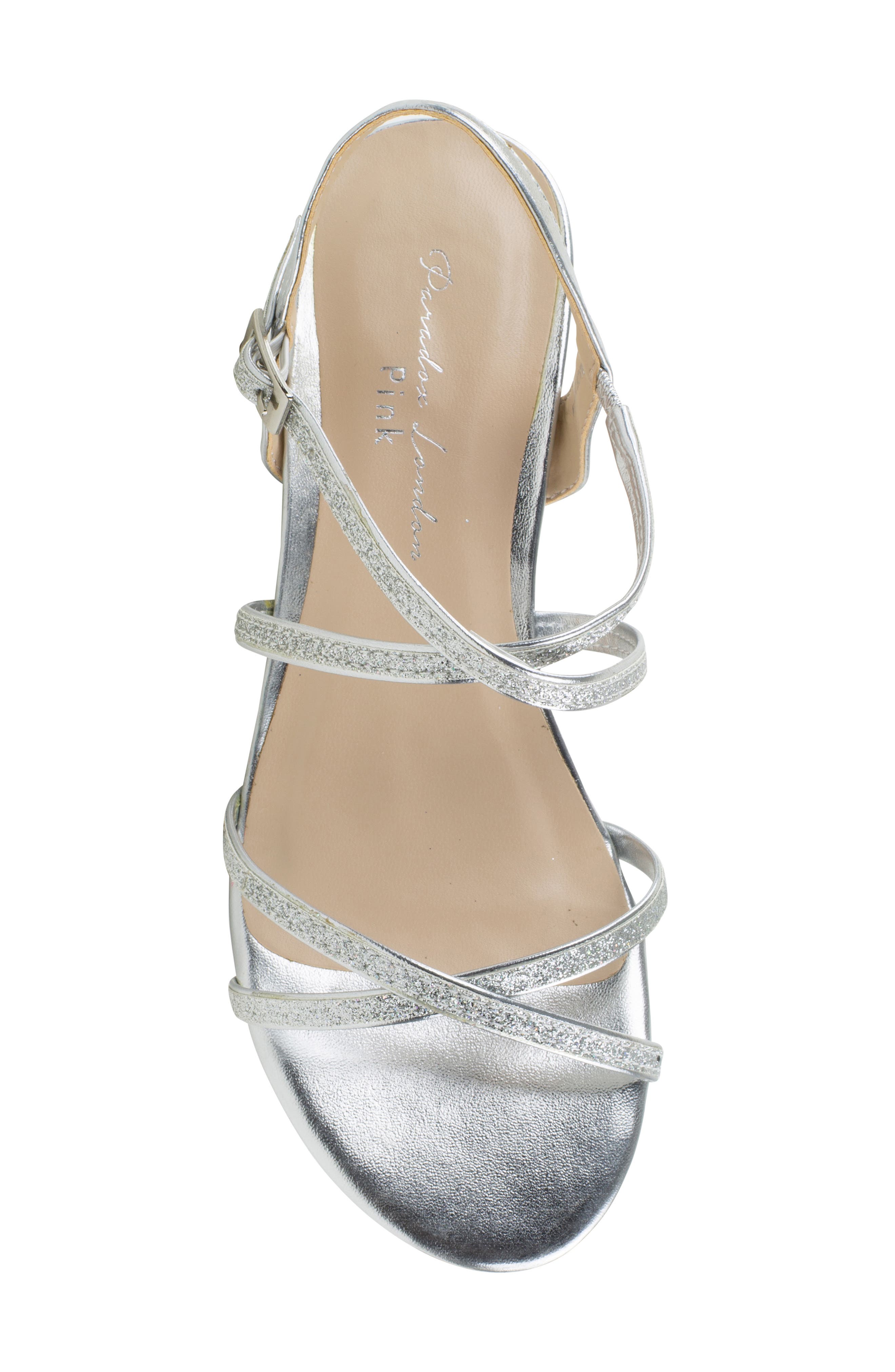 Kadie Wedge Sandal, Alternate, color, SILVER GLITTER
