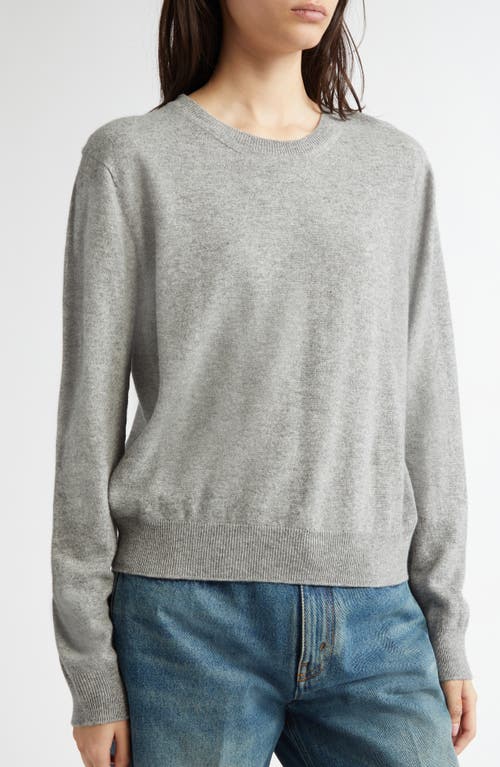 Johnstons Of Elgin Classic Cashmere Crewneck Sweater In Light Grey