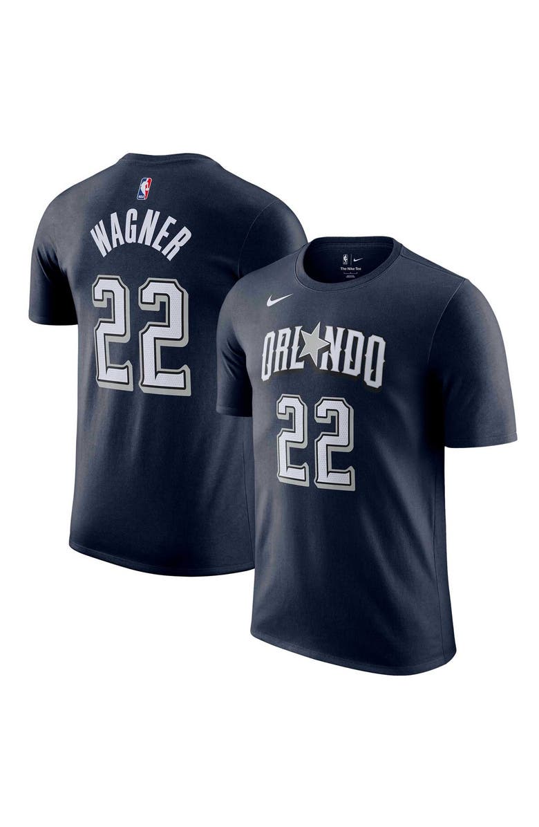 Nike Men's Nike Franz Wagner Navy Orlando Magic 2023/24 City Edition Name & Number T-Shirt, Main, color, 