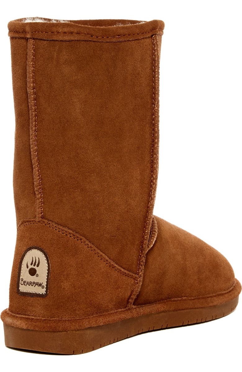 BEARPAW Emma Short Genuine Sheepskin Lined Boot, Alternate, color, Hickory Ii