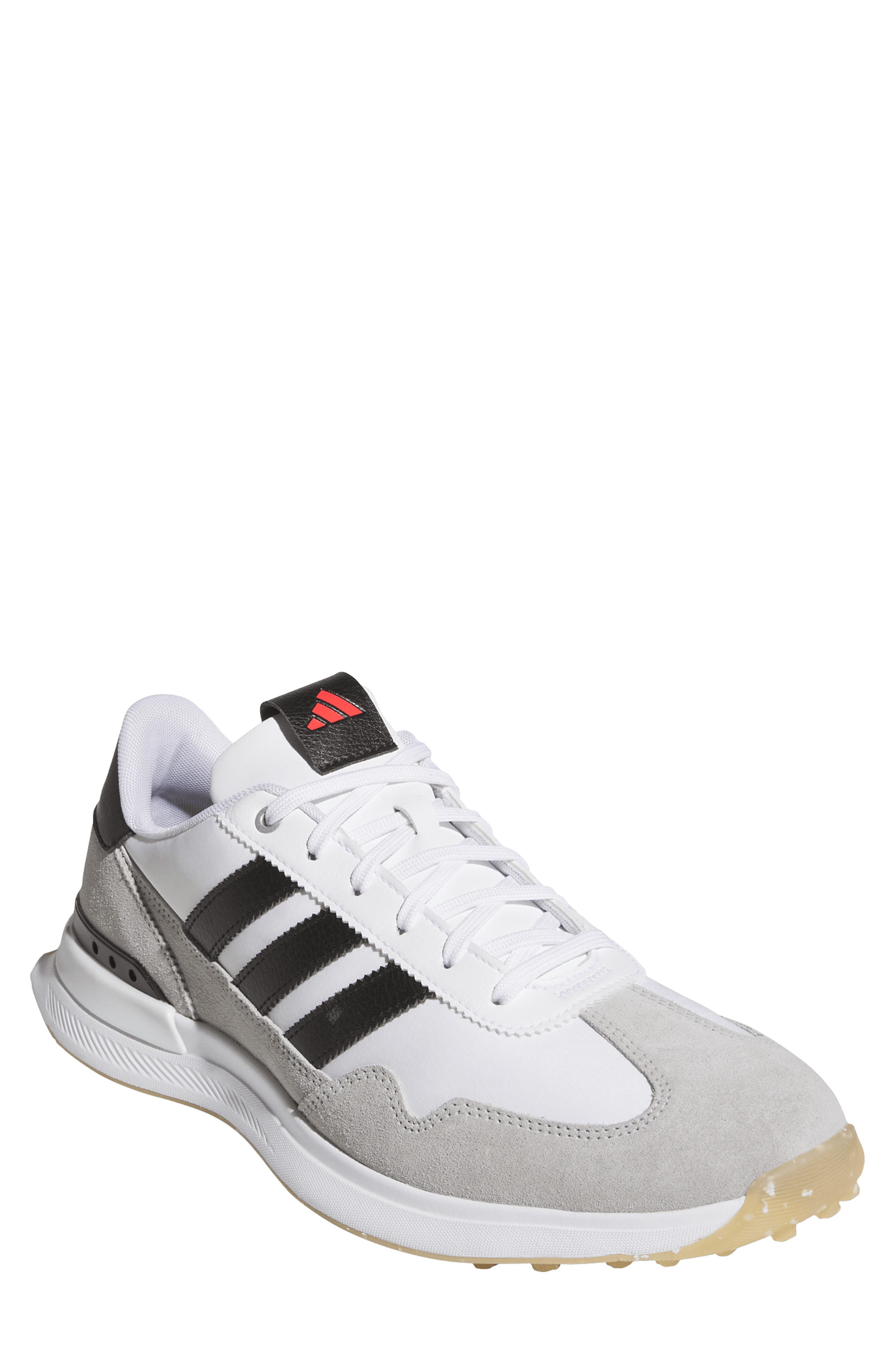 adidas Gender Inclusive S2G 26 Waterproof Spikeless Golf Shoe, Main, color, White/ Core Black/ Grey Two