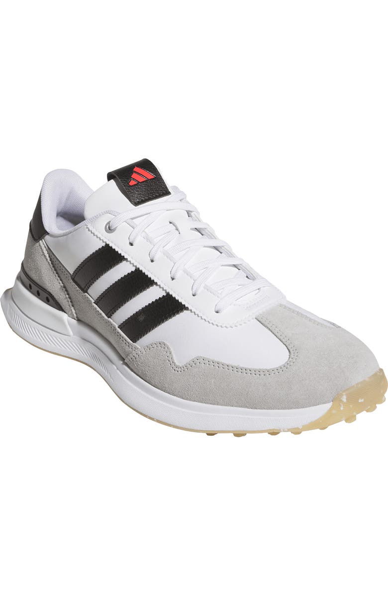 adidas Gender Inclusive S2G 26 Waterproof Spikeless Golf Shoe, Main, color, White/ Core Black/ Grey Two