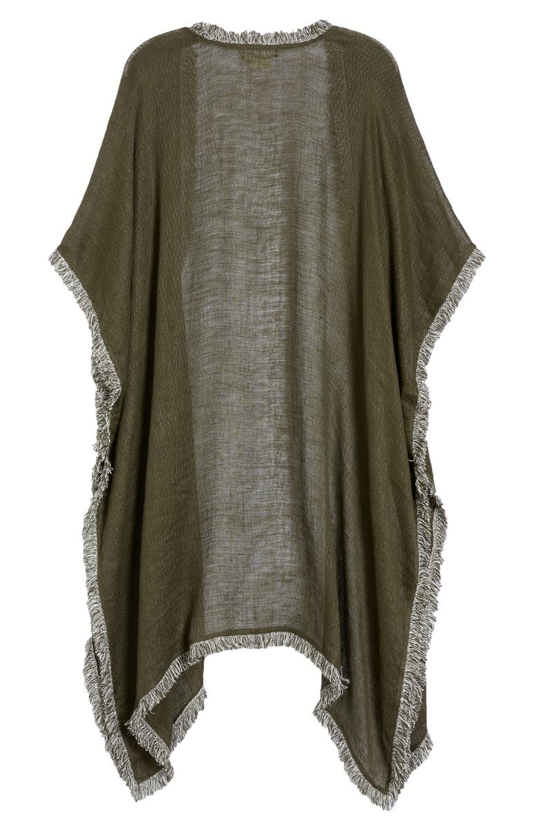 Treasure & Bond Fringe Trim Ruana, Alternate, color,