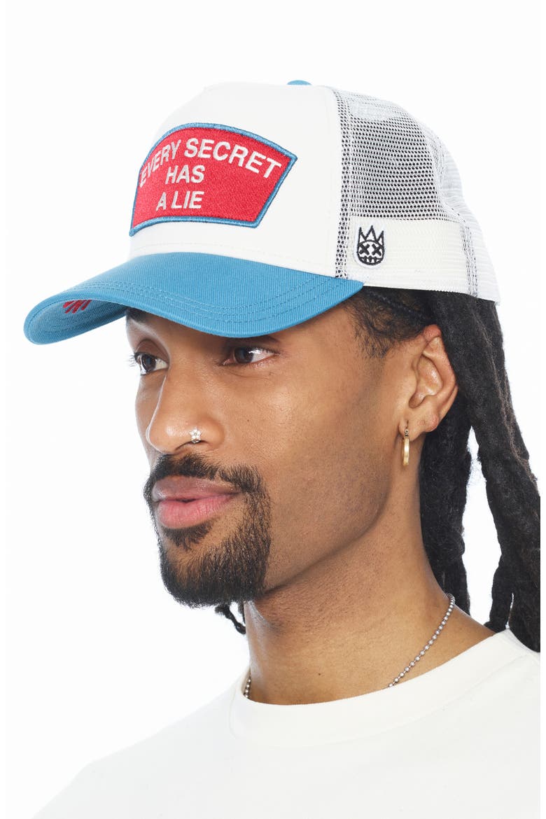 Mesh Back Trucker Baseball Cap, Alternate, color, WINTER WHITE