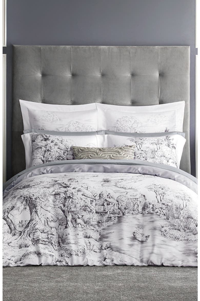 Goranna duvet cover, Alternate, color, White