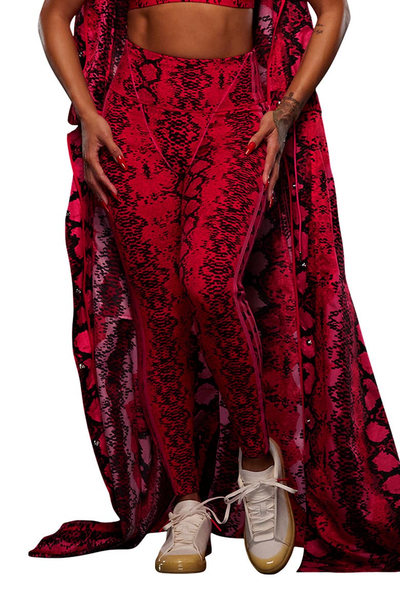 adidas x IVY PARK Snakeskin Print Leggings, Main, color, 