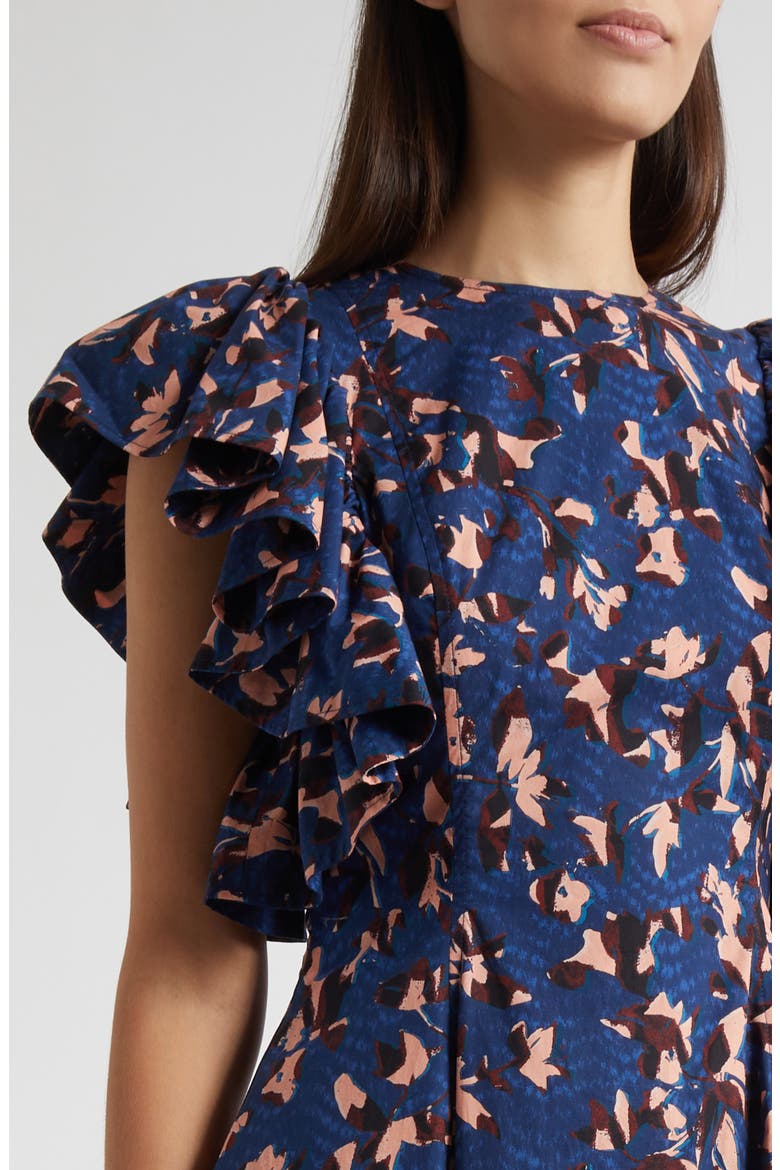 Imara Flutter Sleeve Midi Dress, Alternate, color, MIRAGE