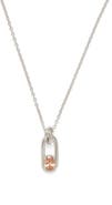 Lady Grey Cubic Zirconia Link Pendant Necklace