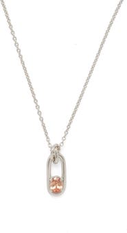 Lady Grey Cubic Zirconia Link Pendant Necklace