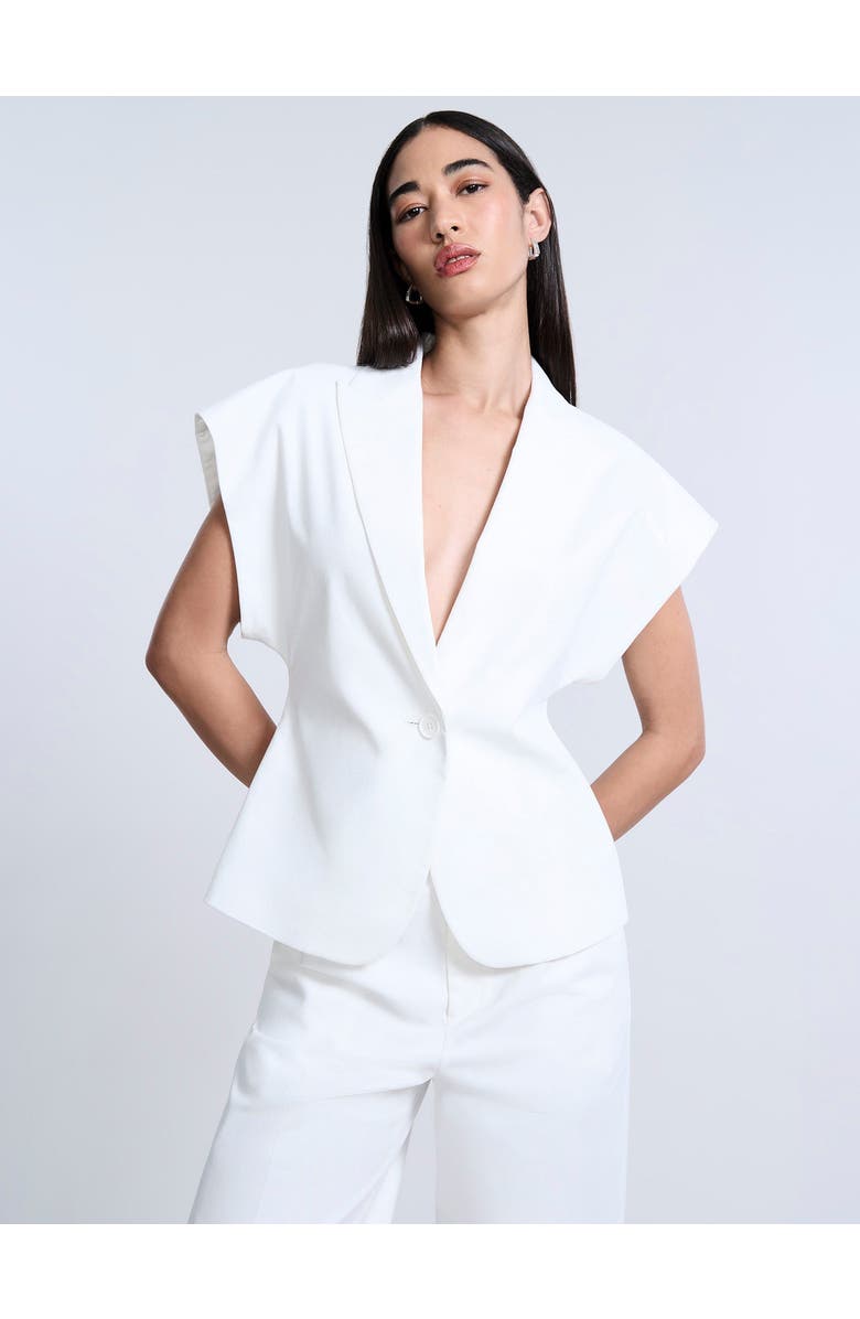 BCBGMAXAZRIA Twill Vest, Main, color, Chalk