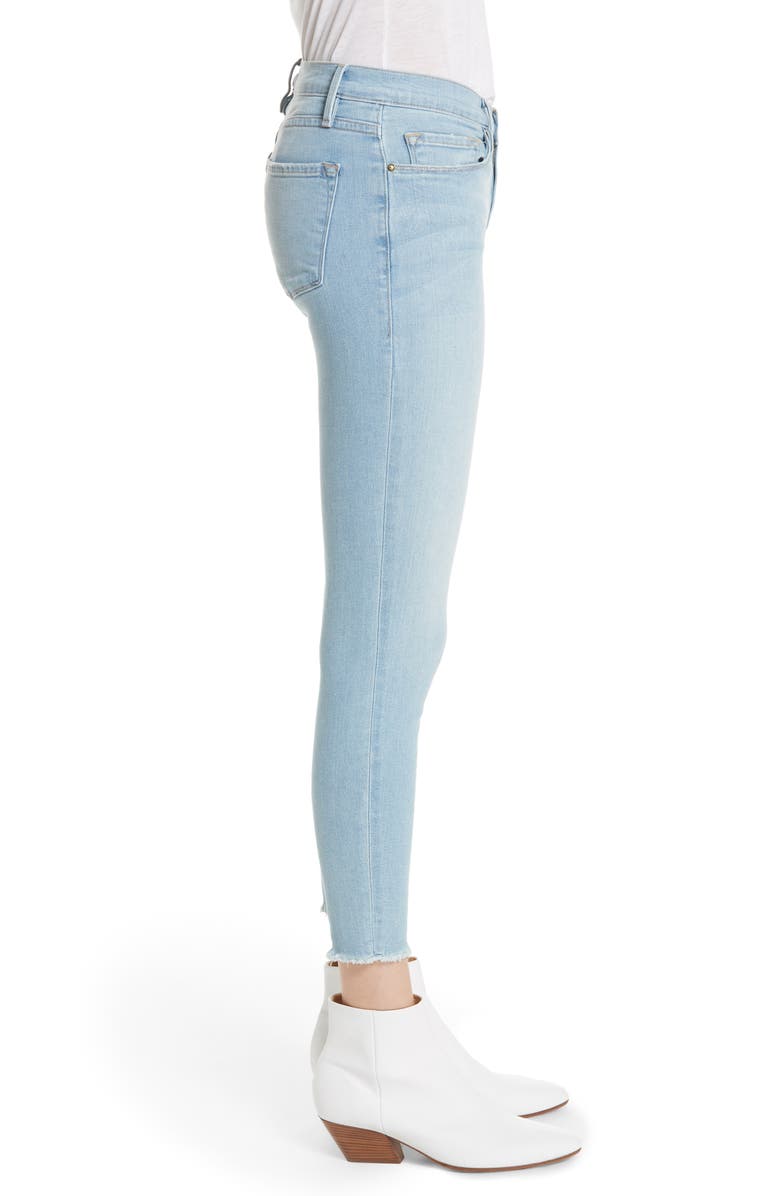 FRAME Le Skinny de Jeanne Raw Hem Crop Skinny Jeans, Alternate, color,