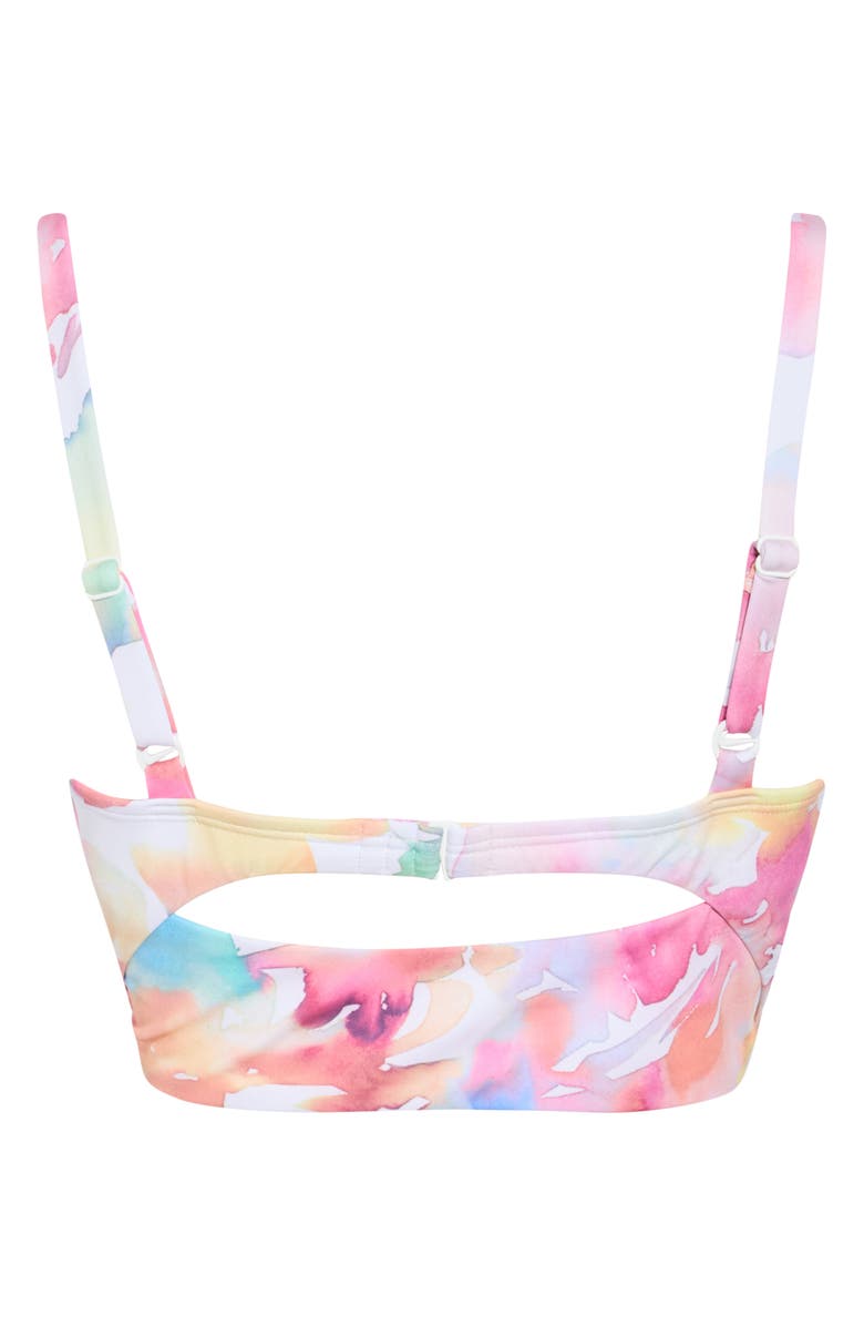 Nike V-Neck Midkini Top, Alternate, color, Pink Glow