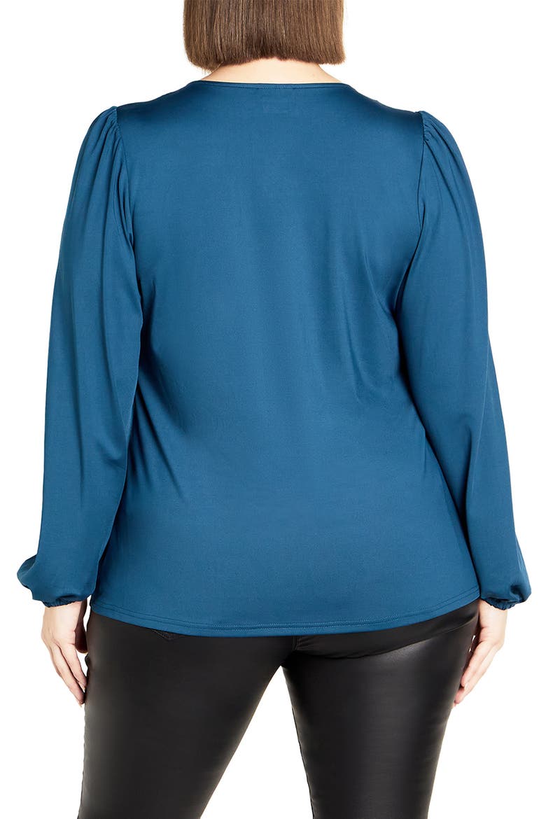 Romee Chain Detail Long Sleeve Top, Alternate, color, MIDNIGHT