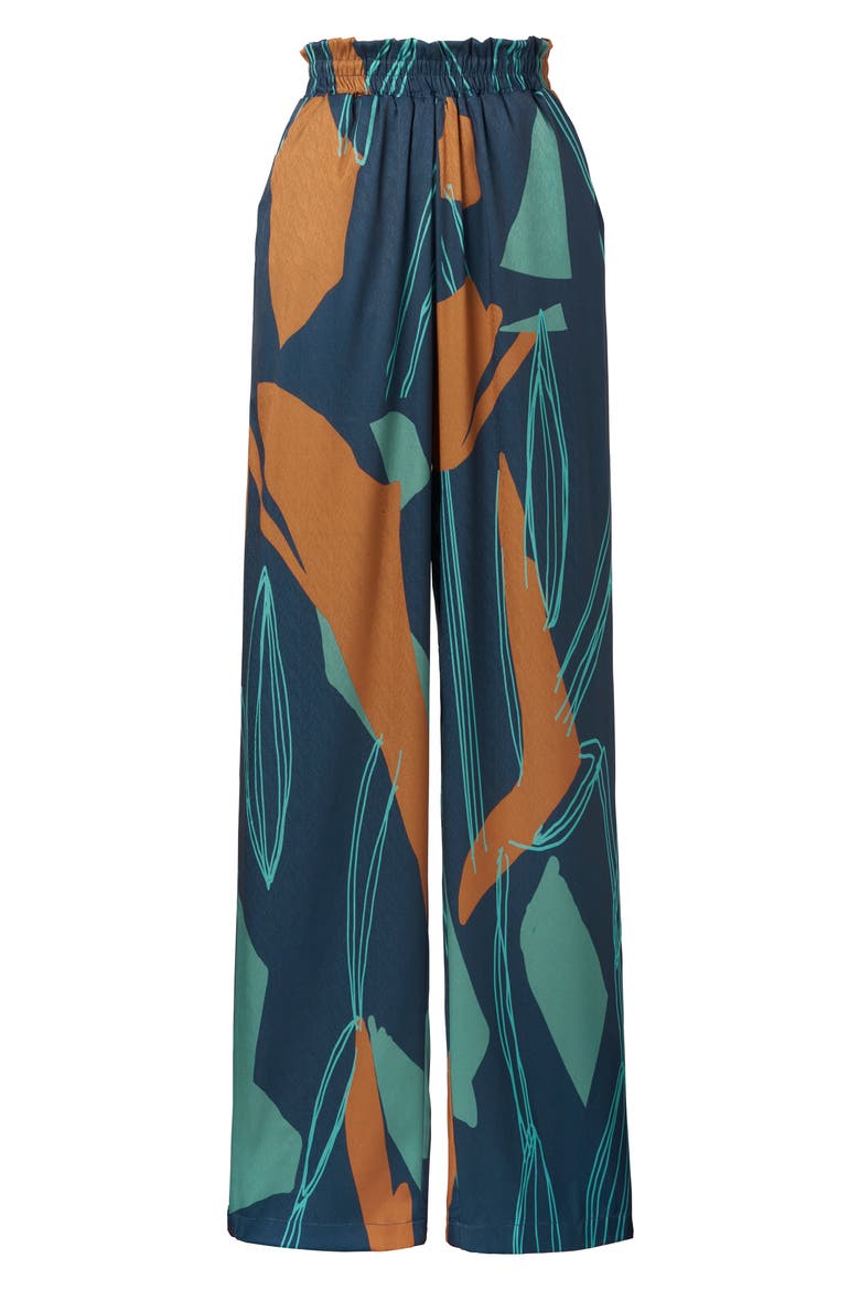 Costa Wide Leg Pants, Main, color, NAVY