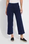 Lysse Layton Pull-On High Waist Crop Wide Leg Knit Jeans