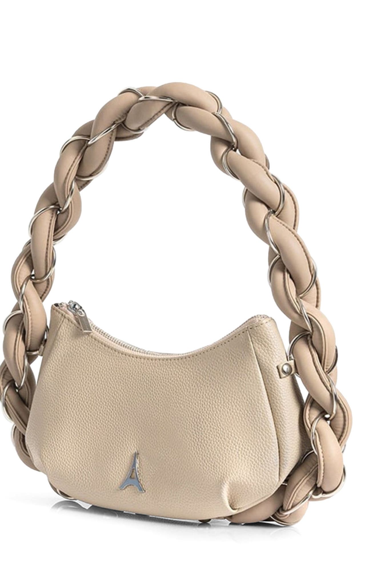 Manière De Voir Somme Leather Handbag, Alternate, color, Beige