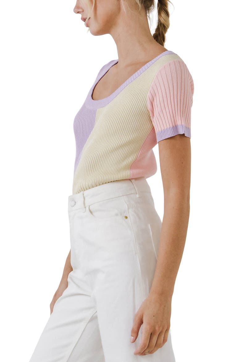 Colorblock Sweater Top, Alternate, color, MULTI
