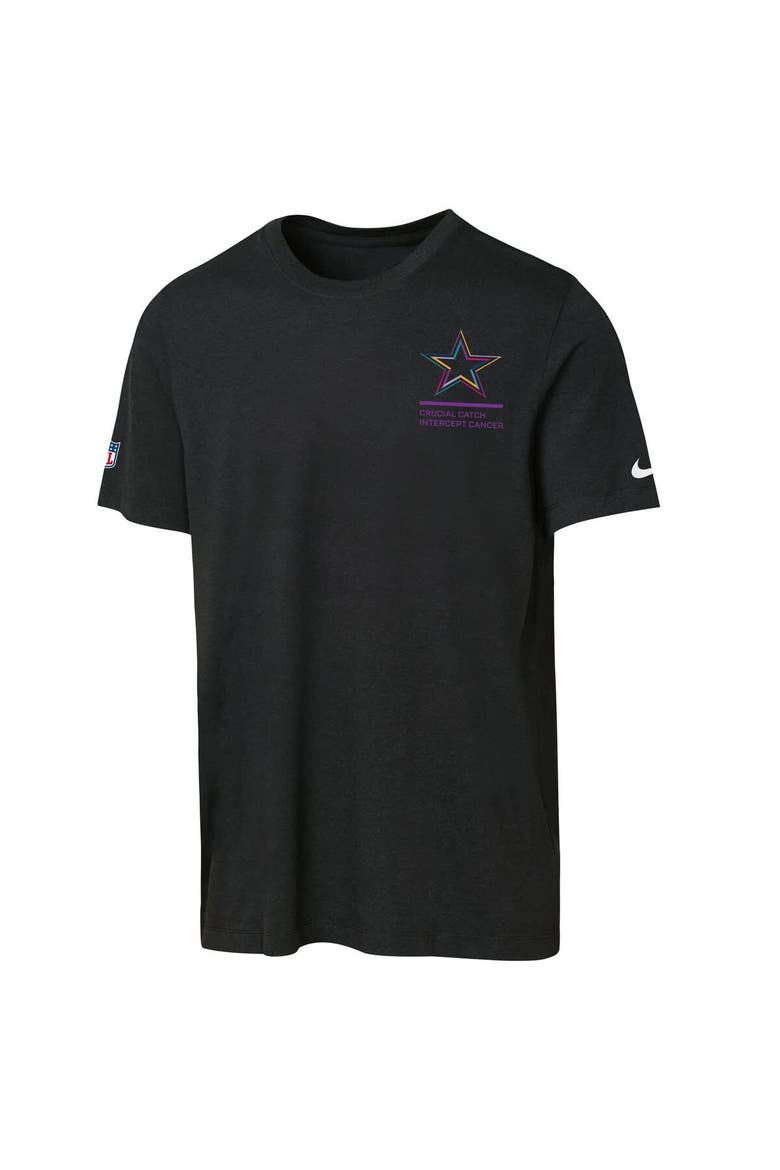 Youth Nike Black Dallas Cowboys 2025 NFL Crucial Catch Tri-Blend Dri-FIT T-Shirt, Alternate, color, Black