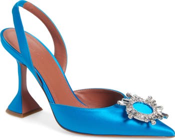Begum Crystal Pointed Toe Slingback Pump