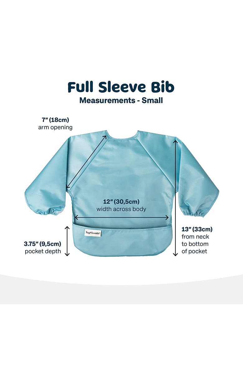 Mess-Proof/Waterproof 2-Pack Long-Sleeve Bib, Alternate, color, Rainforest