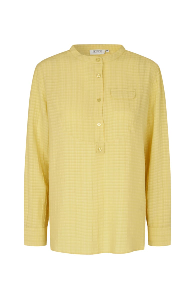 Masai Copenhagen Drystan Long Sleeve Crew Neck Blouse, Alternate, color, Muted Lime