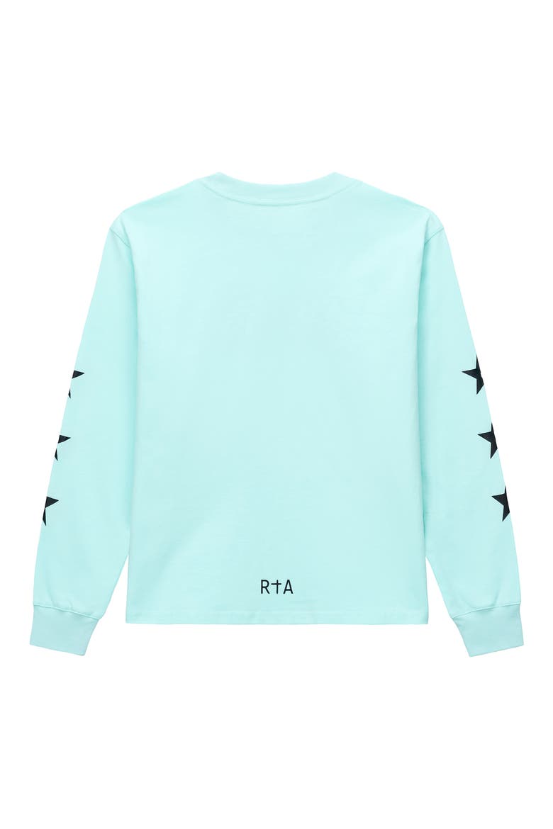 Kids' Hollis Long Sleeve Cotton Graphic T-Shirt, Alternate, color, TURQUOISE PLANETARY RTA