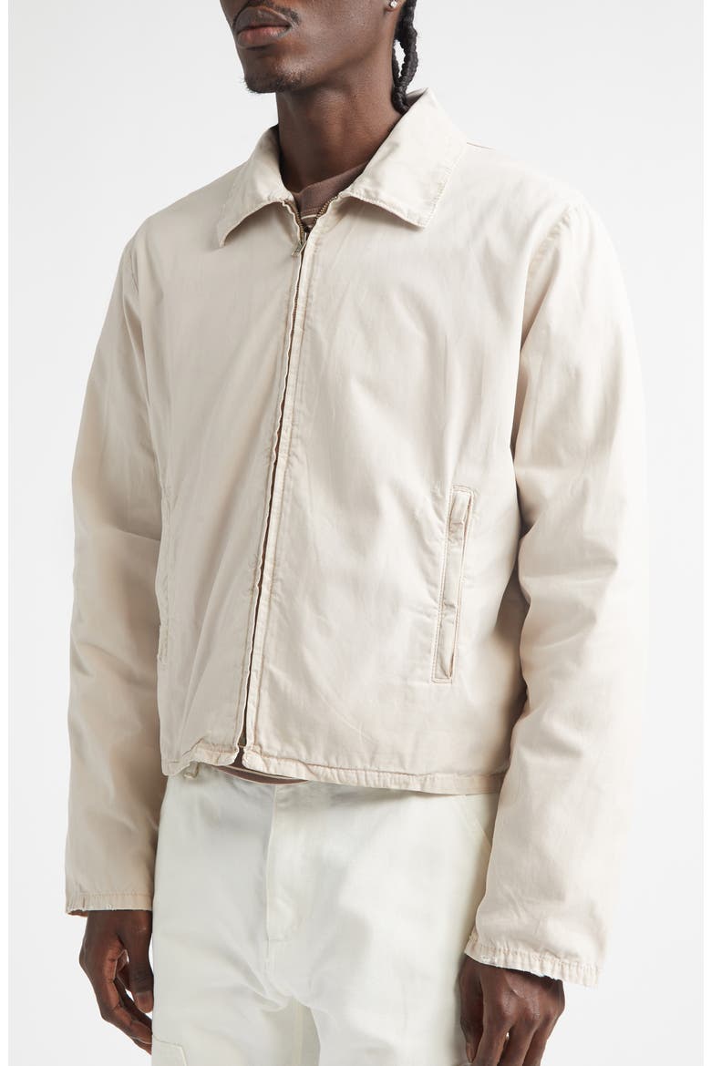 Phil Distressed Zip Jacket, Alternate, color, BEIGE