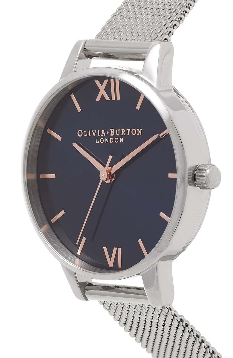 Olivia Burton Mesh Strap Watch, 30mm, Alternate, color,