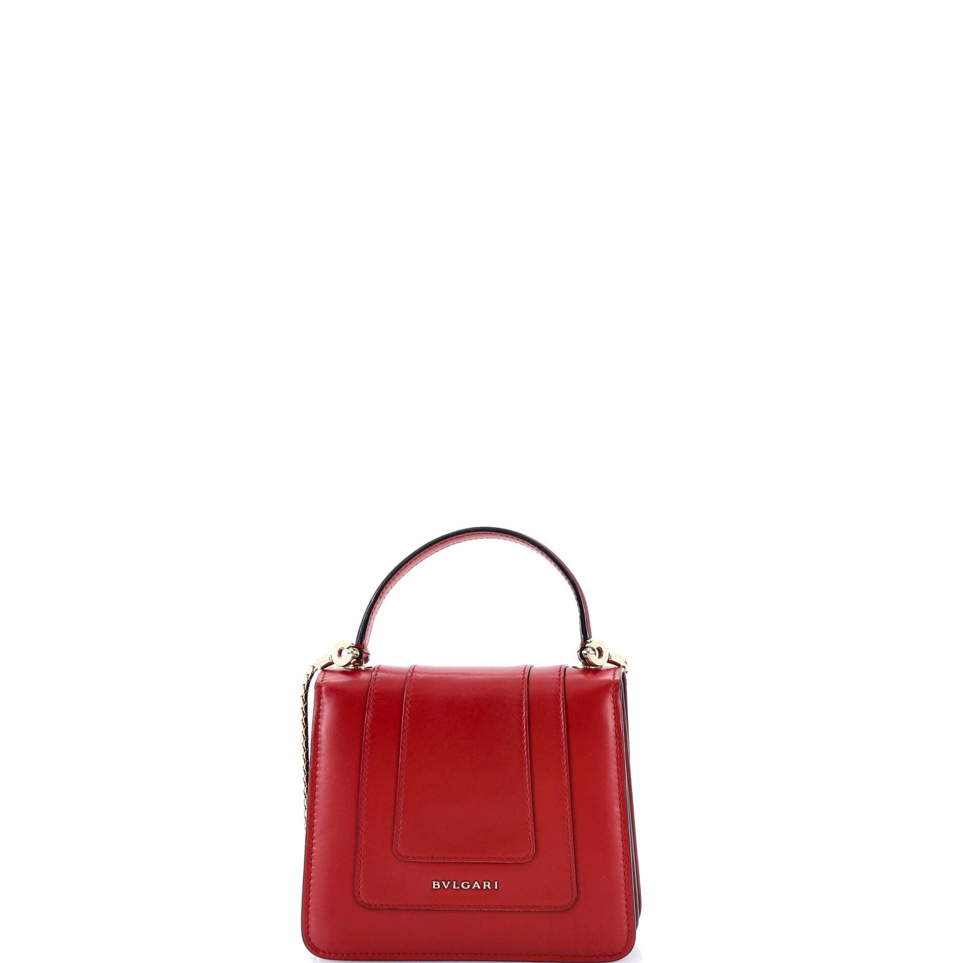 Serpenti Forever Top Handle Bag Leather Small, Alternate, color, Red