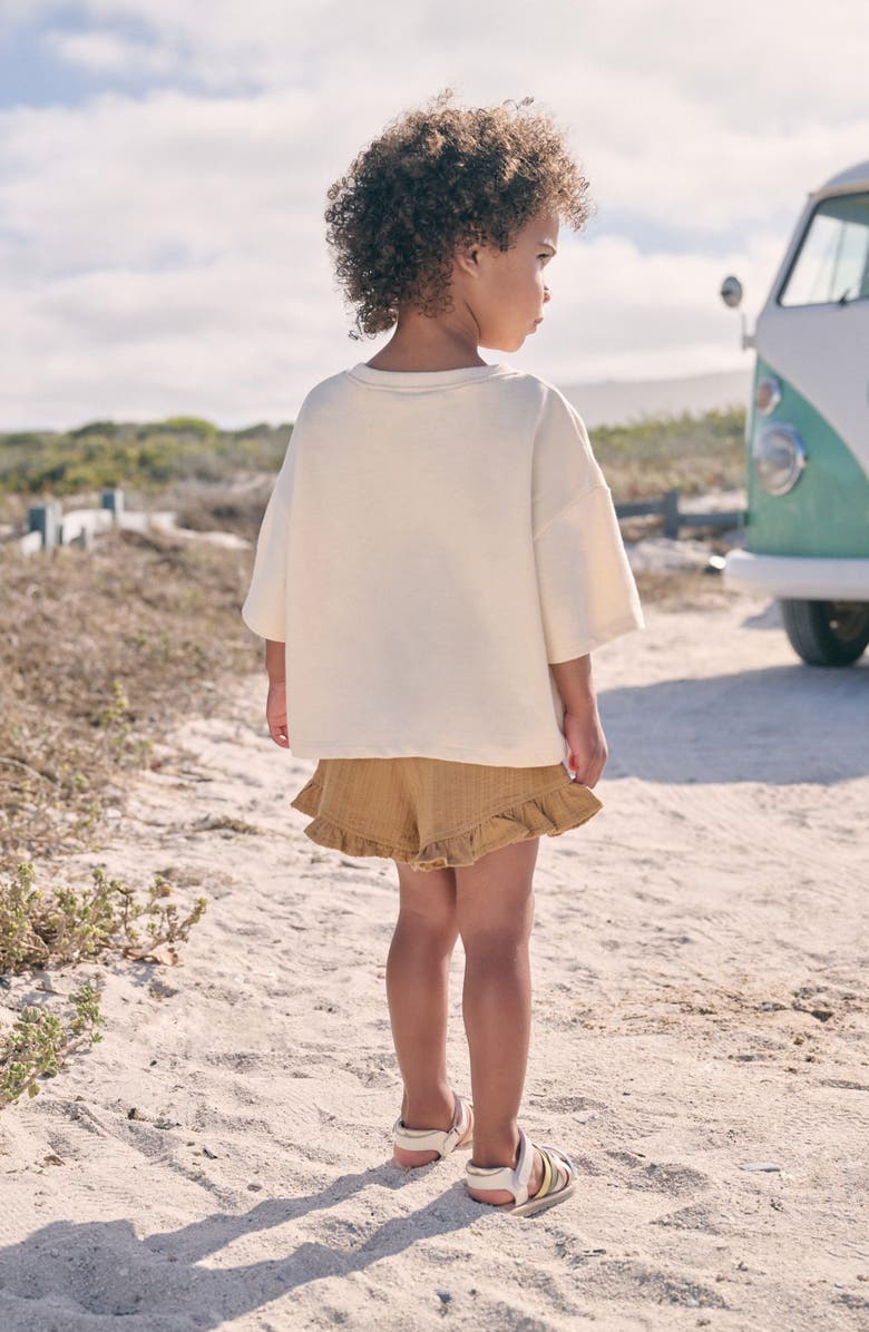 NEXT Kids' Beach Cotton Graphic T-Shirt & Ruffle Trim Shorts Set, Alternate, color,