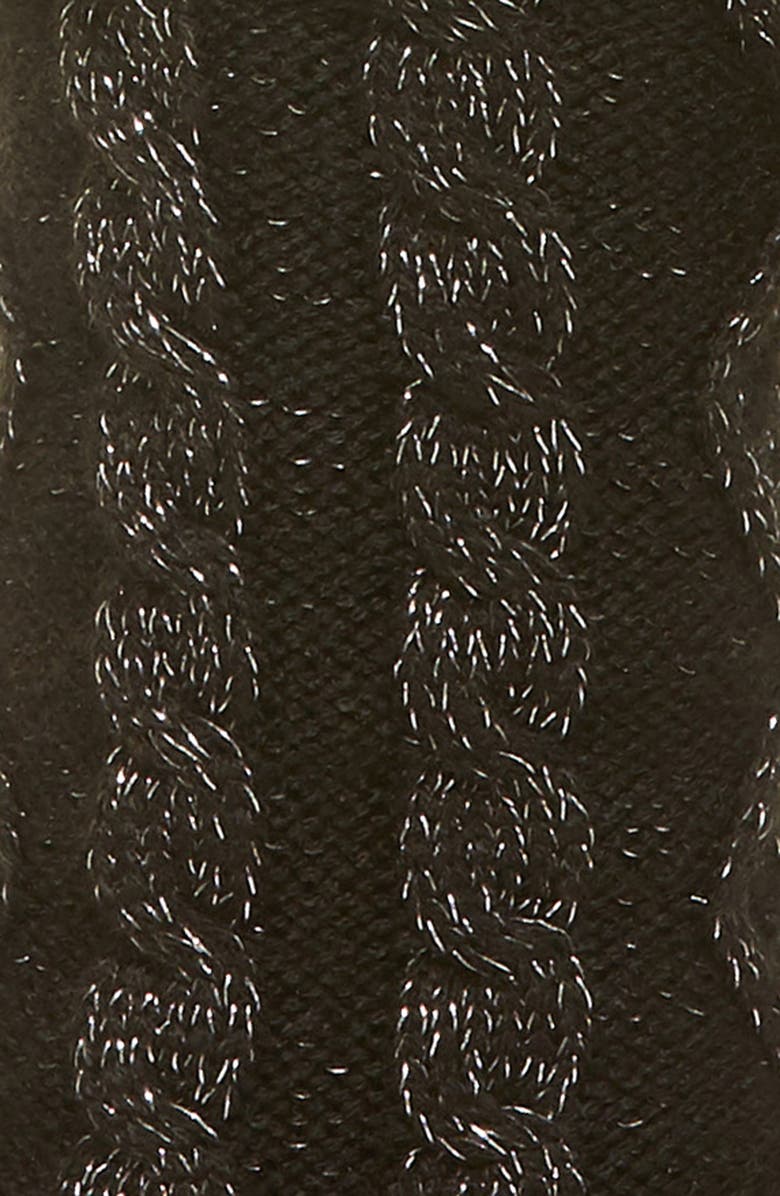 UGG<sup>®</sup> Pom Metallic Fleece Lined Crew Socks, Alternate, color,