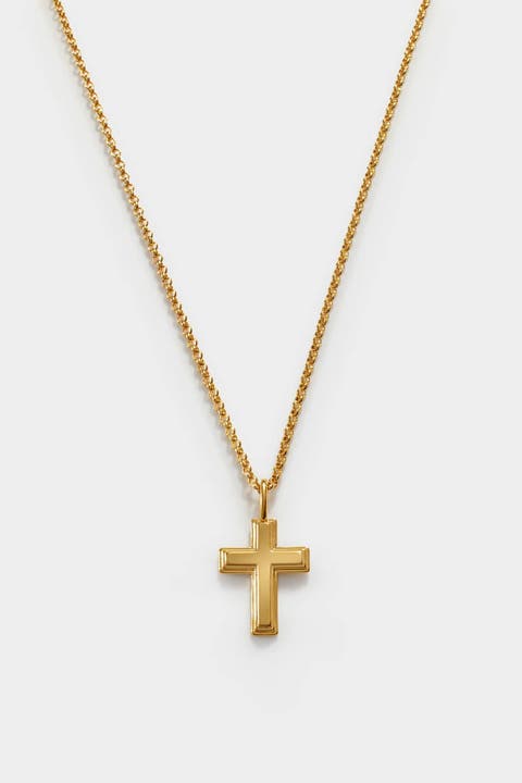 Cross Waterproof Gold Necklace
