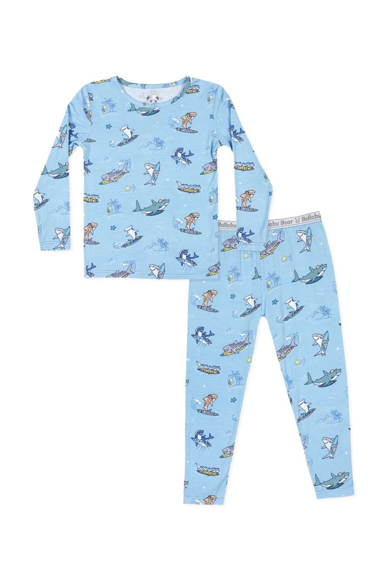 Kids' Shark School Set of 2 Piece Pajamas, Main, color, Shark School