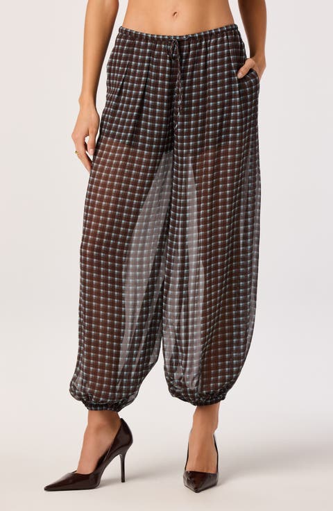 Airen Plaid Ankle Pants