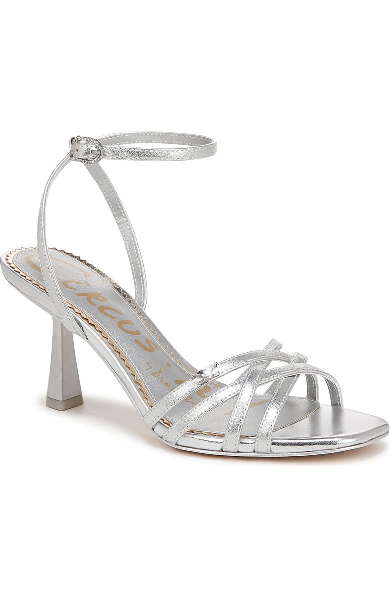 Circus NY by Sam Edelman Kenzie Ankle Strap Sandal, Main, color, Soft Silver