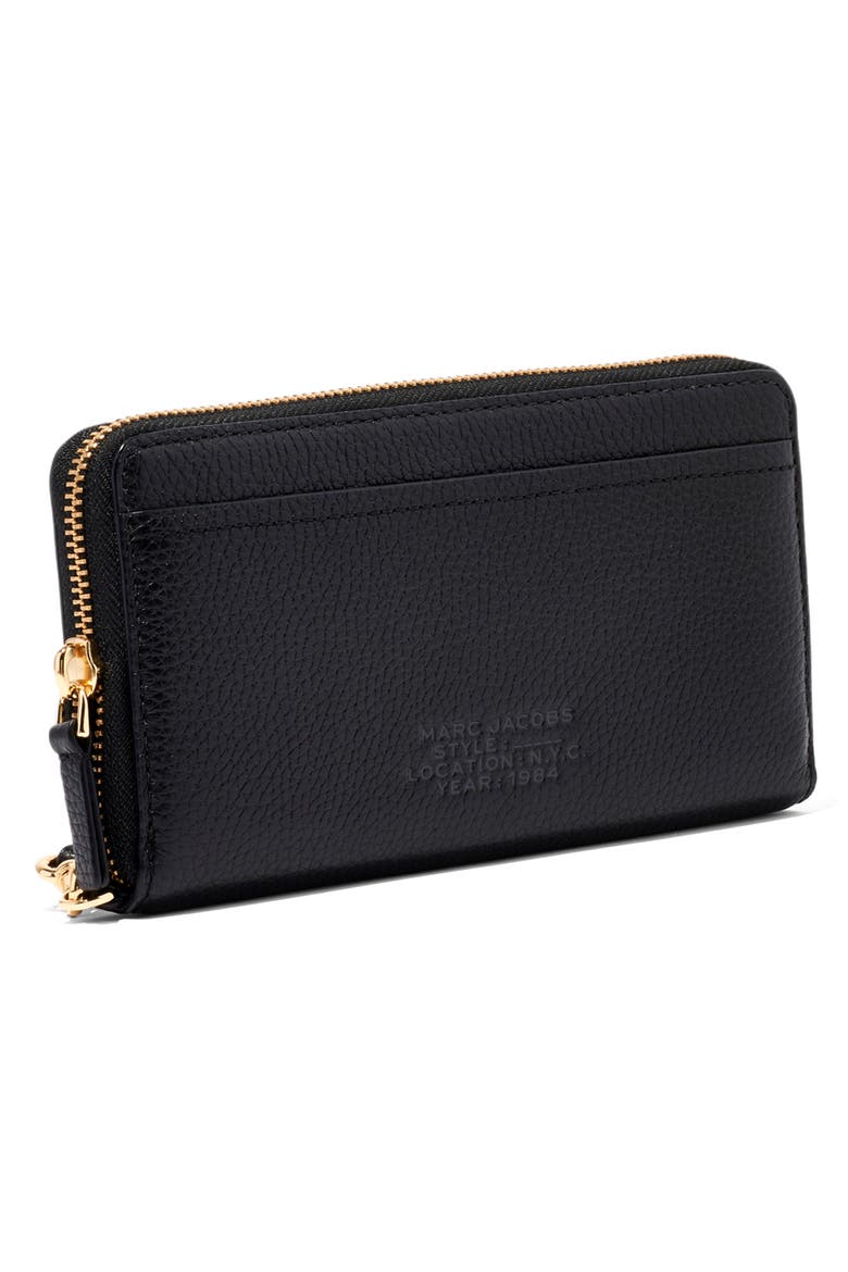 The Continental Leather Wristlet, Alternate, color, BLACK