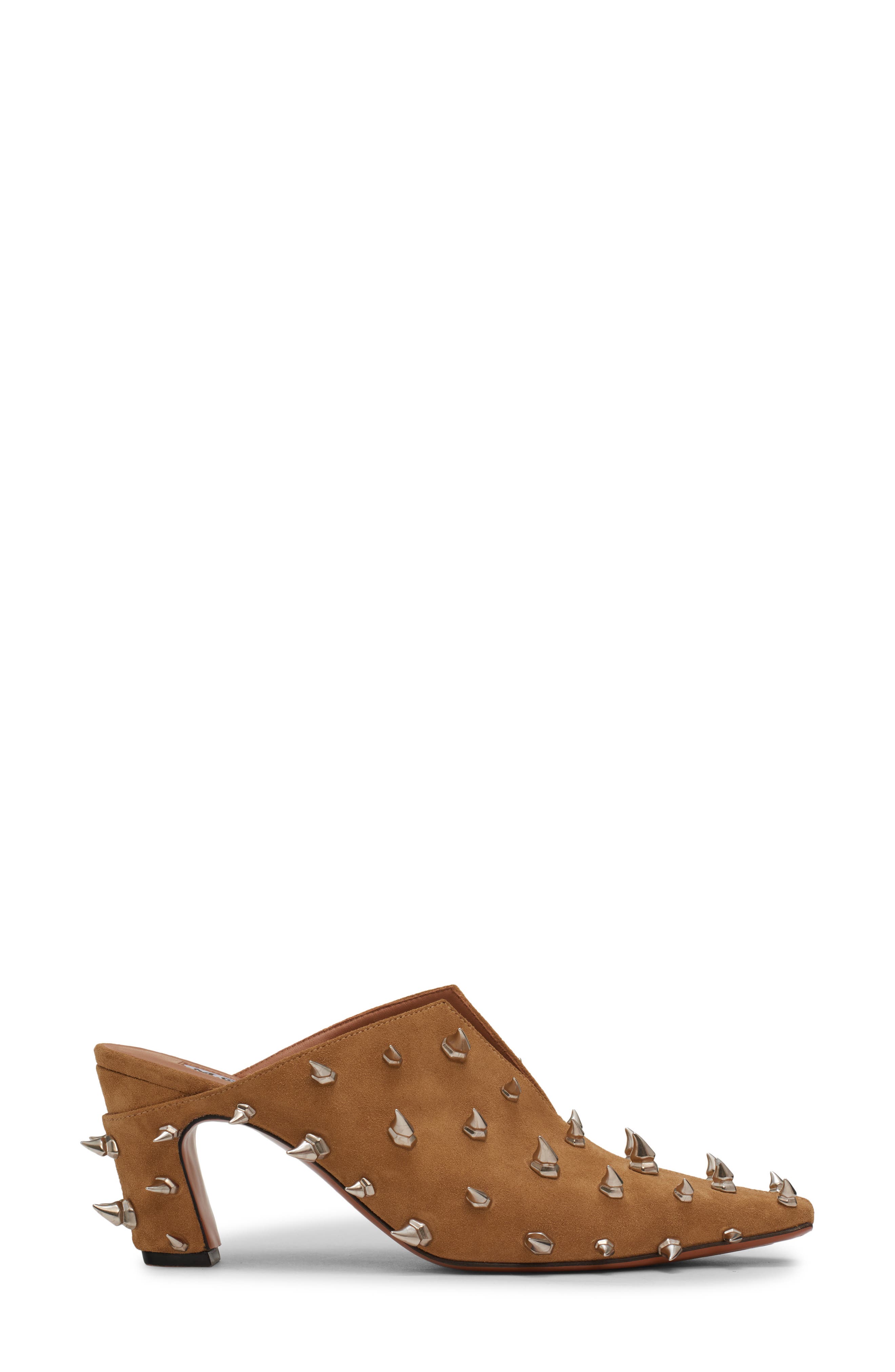 Thorn Studded Mule, Alternate, color, HONEY/ SILVER