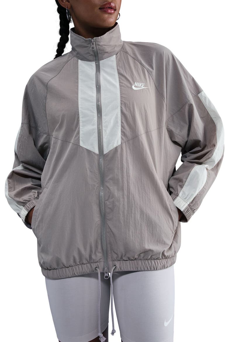 Sportwear Windrunner Oversize Jacket, Main, color, CLEAR GRAY, SAIL