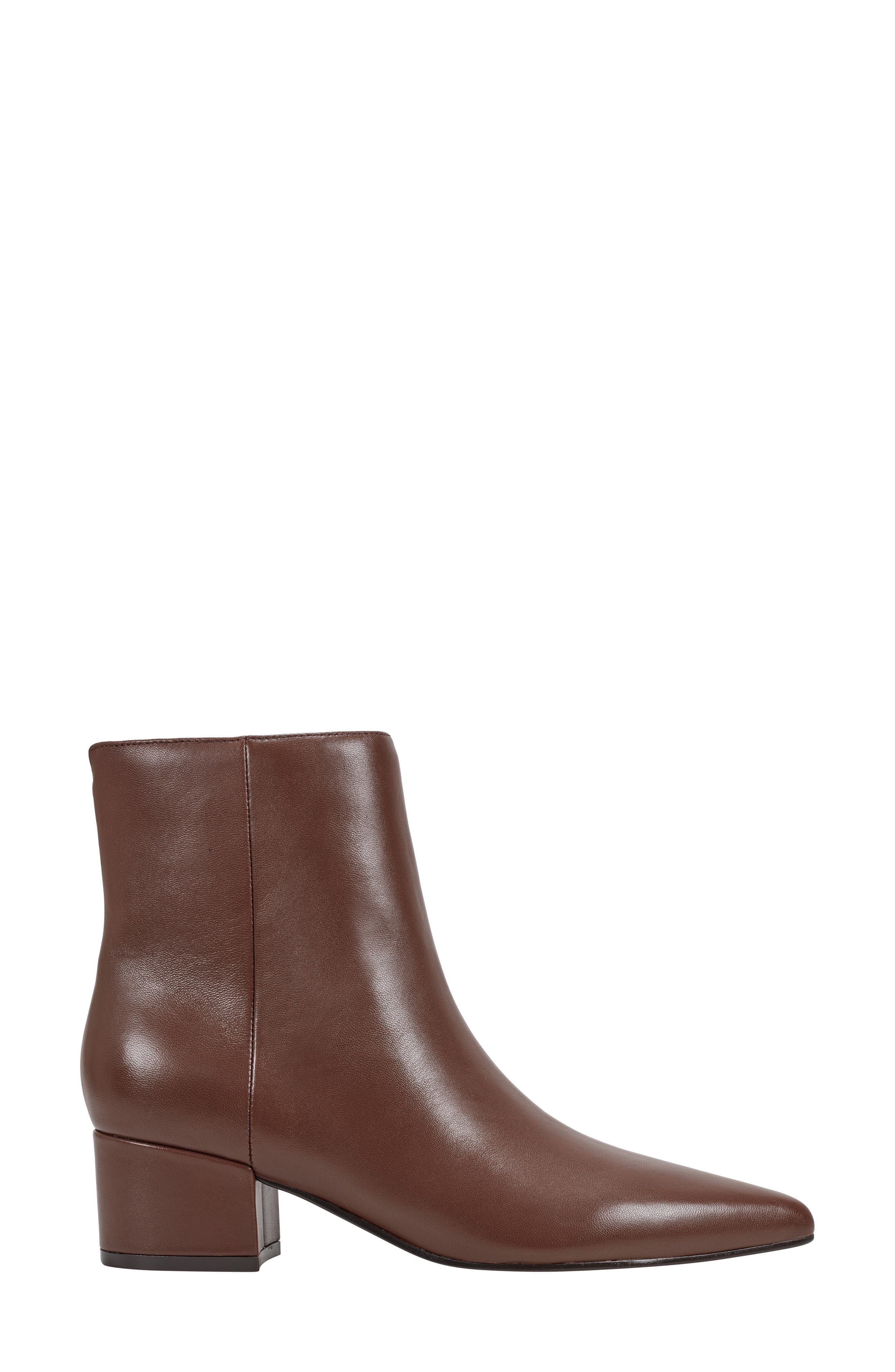 Leonna Pointed Toe Bootie, Alternate, color, DARK BROWN
