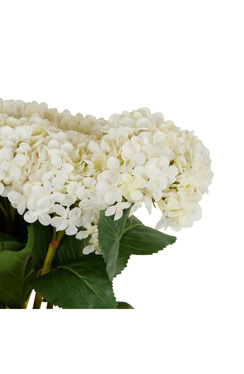 SONOMA SAGE HOME Set of Eight White Hydrangea Artificial Flowers, Alternate, color, White
