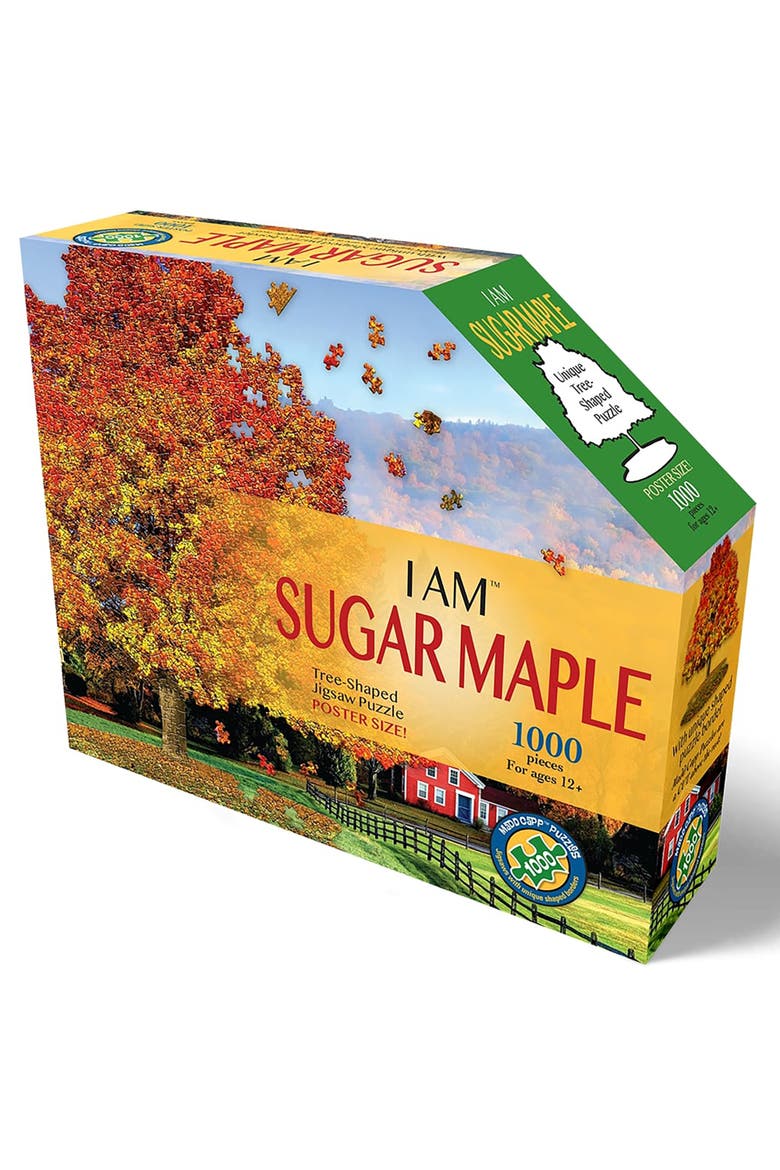 I Am Sugar Maple 1000 Piece Tree Shaped Jigsaw Puzzle, Main, color, Multicolored