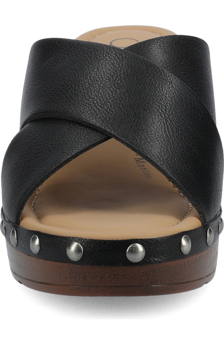 Journee Collection Silvana Platform Sandal, Alternate, color, Black