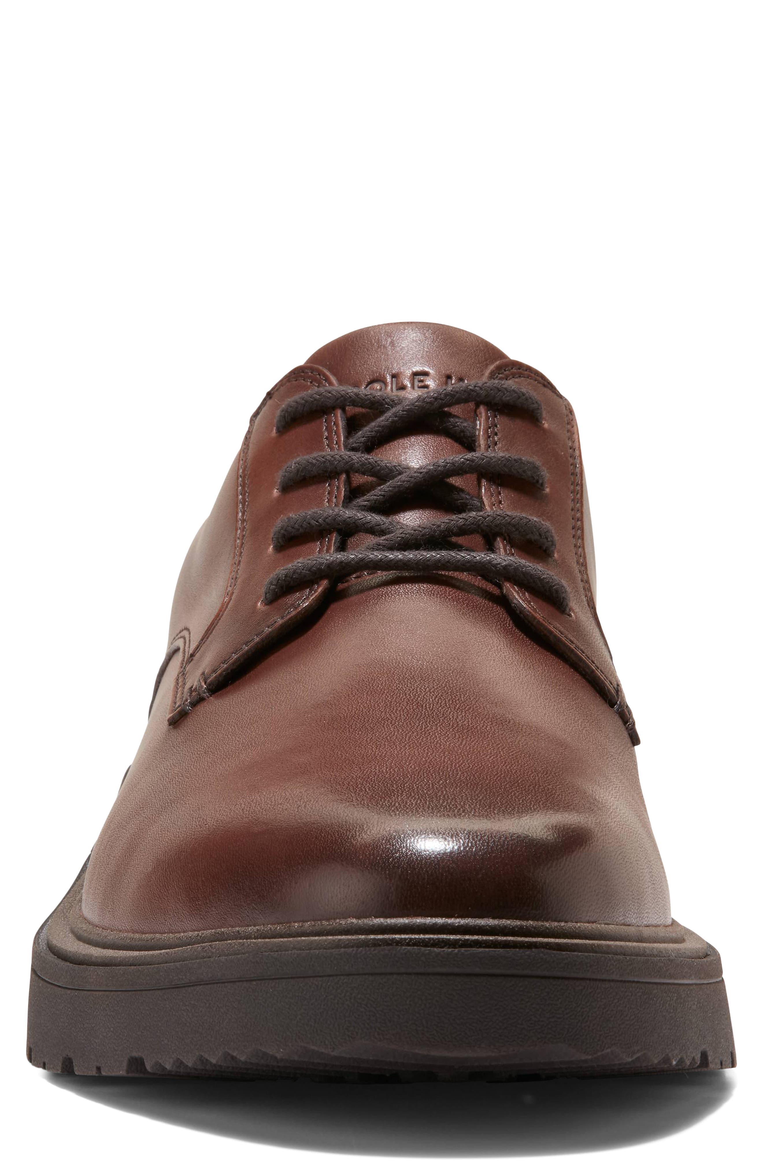 Vestry Grand Lug Sole Plain Toe Derby, Alternate, color, WOODBURY / JAVA