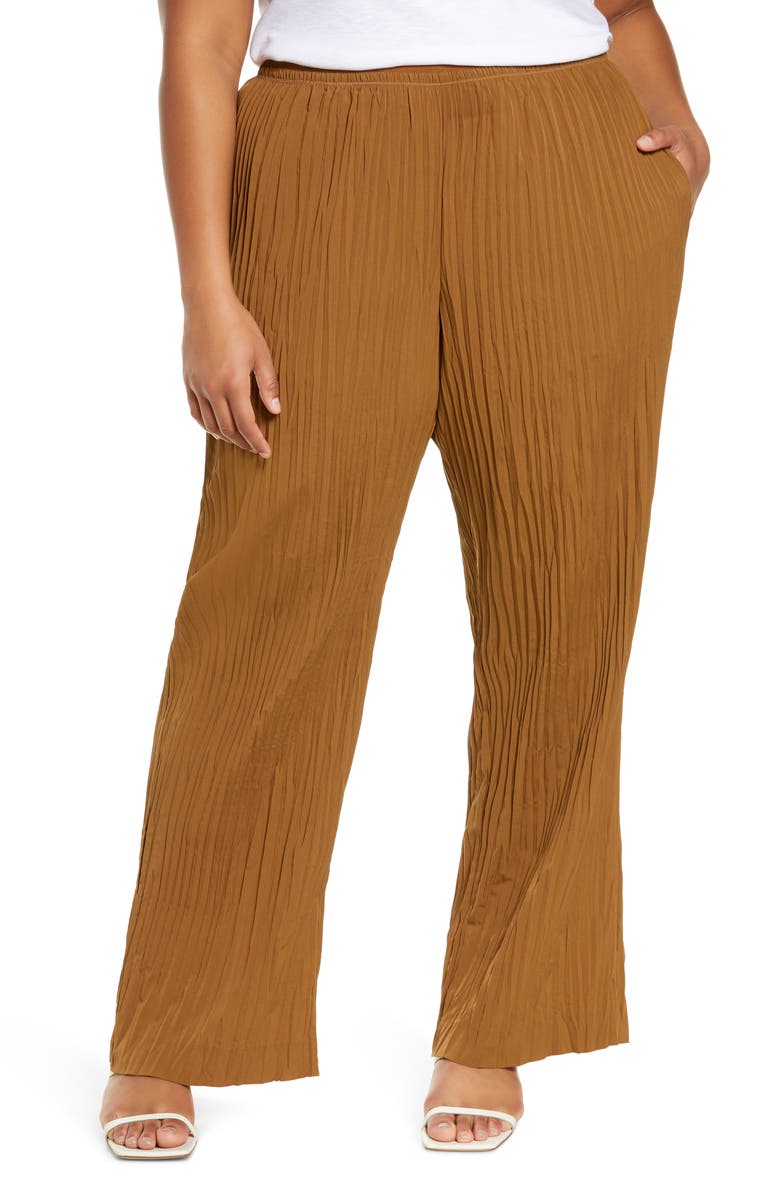 Vince Plissé Pull-On Pants, Main, color, Ojai